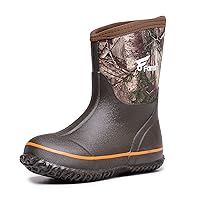 8 Fans Kids Neoprene Boots,Waterproof Neoprene Hunting & Fishing Camo Muck Mud Boots for Toddlers Boys & Girls