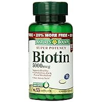 Nature’s Bounty Biotin 5000 mcg, 72 Rapid Release Softgels