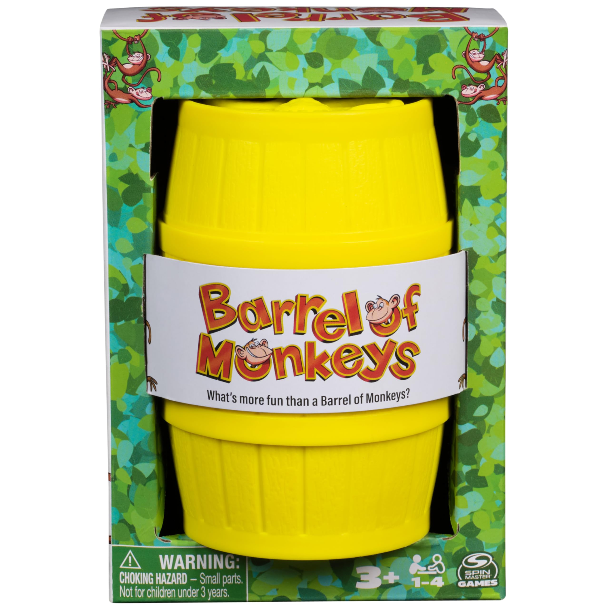 Barrel of Monkeys Retro Linking Family Game | Preschool Games | Classic Games | Games for Family Game Night, for Ages 3+