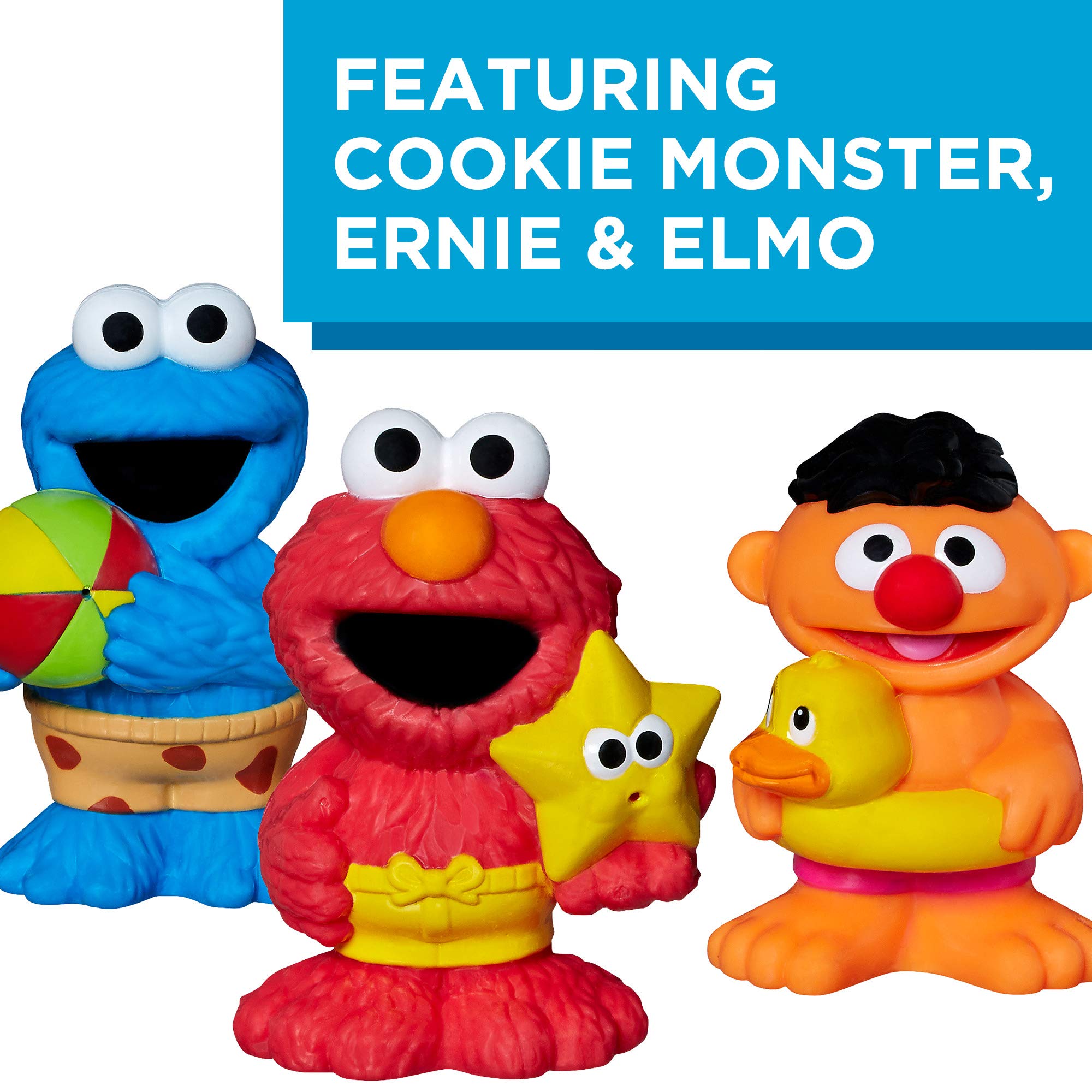 Sesame Street Bath Squirters, Bath Toys featuring Elmo, Cookie Monster and Ernie, Ages 12 Months - 4 Years Assortment (Amazon Exclusive)