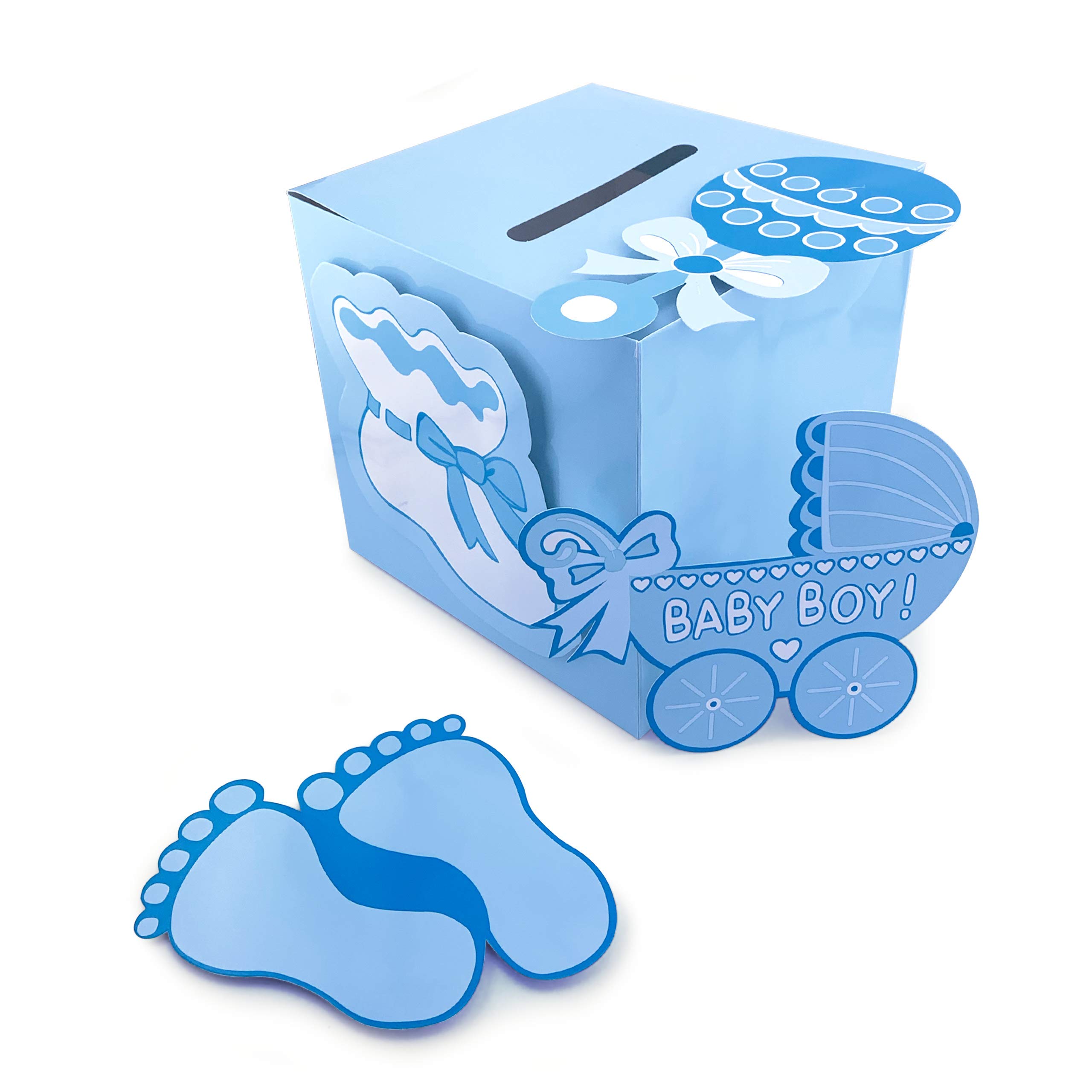 Adorox 3D Version Baby Shower Wishing Well Card Box Decoration (Boy)