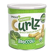 Sprout Organic Baby Food, Stage 4 Toddler Snacks, Broccoli Plant Power Curlz, 1.48 Ounce -Pack of 6 (Packaging May Vary)