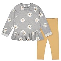 Gerber Baby-Girls Toddler 2-Piece Peplum Waist Top & Legging Set