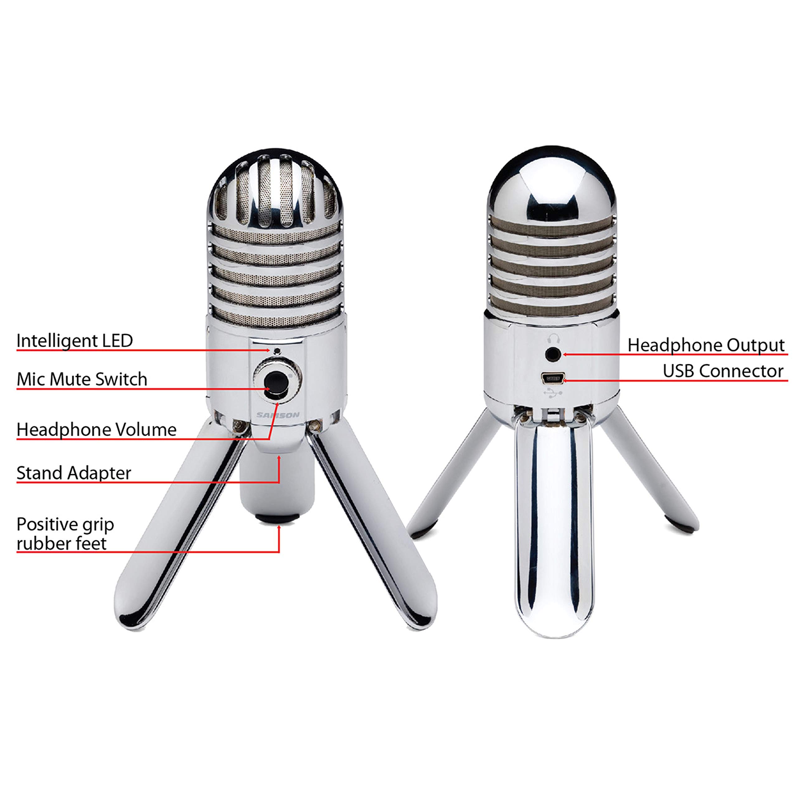Mua SAMSON Meteor Mic USB Studio Condenser Microphone (Chrome) trên Amazon  Mỹ chính hãng 2023 | Fado