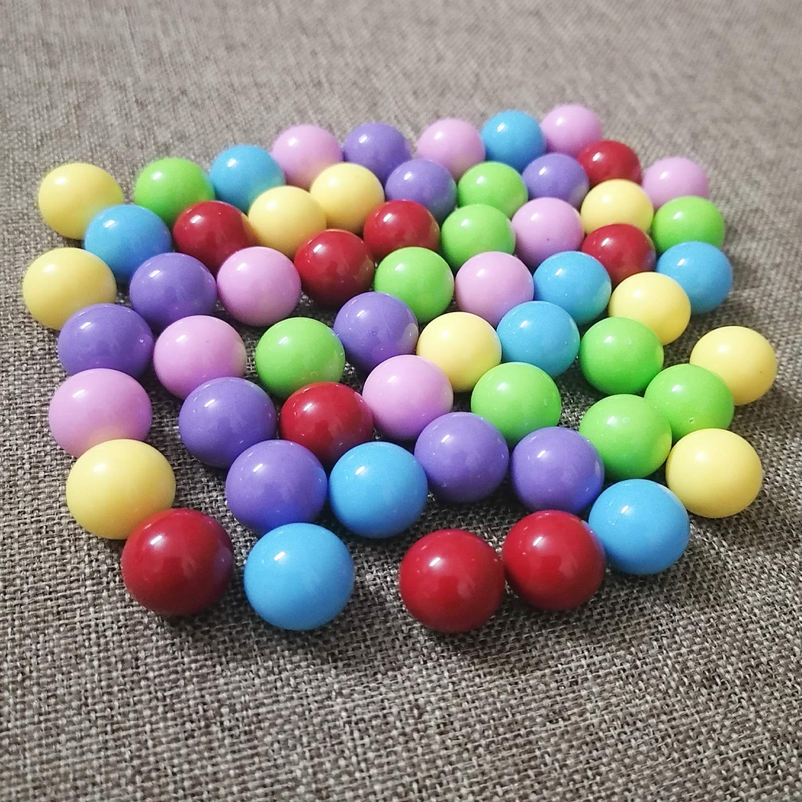 Hotusi 60 Pcs Chinese Checkers Marbles Balls in 6 Colors,14mm Game Replacement Marbles Balls for Marble Run, Marbles Game