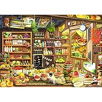 Brain Tree - Country Store 1000 Piece Puzzle for Adults - Unique Puzzles for Adults 1000 Pieces and up with Droplet Technology for Anti Glare & Soft Touch - 27.5”Lx19.5”W