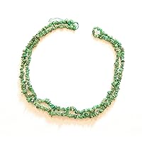 Natural Emerald Nuggets Necklace 34 Inch Chips/Uncut 200 Ct, Beads Size 2x1.5 to 5x3 MM Approx, May Birthstone