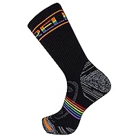 Men's and Women's Zoned Lightweight Cushion Wool Hiking Crew Socks-1 Pair Pack-Unisex Arch Support