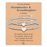 UNGENT THEM Mother and Daughter Gifts, Granddaughter Gifts, Birthday Mother's Day Gifts for Grandma Mother Mom Daughter Bracelets