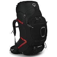 Osprey Aether Plus 85L Men's Backpacking Backpack, Black, L/XL