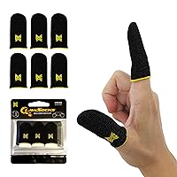 MGC ClawSocks 6 Pack Carbon, Gamer Finger & Thumb Sleeves, Mobile Gaming Stabilizer & Compression Support