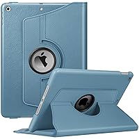 Fintie Rotating Case for iPad 9th Generation (2021) / 8th Generation (2020) / 7th Gen (2019) 10.2 Inch - 360 Degree Rotating Stand Cover with Pencil Holder, Auto Wake Sleep, Ocean Blue