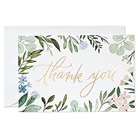 American Greetings Blank Thank You Cards with Envelopes for Wedding, Birthday, Baby Shower, Floral (48-Count)