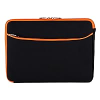 Portable Monitor Case Sleeve Bag for AOC 16 15.6-inch Portable Monitor 16T2, I1659FWUX, E1659FWUX, E1659FWU, I1601FWUX (Black Orange)