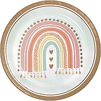 Boho Rainbow Paper Plates, 24 ct