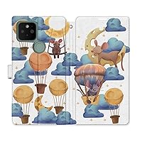 Wallet Case Replacement for Google Pixel 8 Pro 7a 6a 5a 5G 7 6 Pro 2020 2022 2023 Funny Rats Magnetic Card Holder Art Moon Clouds Cute Cover Folio Flip Snap Cheese Air Baloon PU Leather