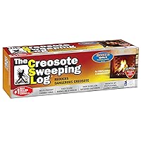 The Creosote Sweeping Log (CSL) w/Bonus Ignite-O for fireplaces and woodstoves