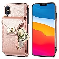 Phone Case Compatible With iPhone Xs PU Leather Flip Phone Case Leather Case Holder Phone Case RFID Protective Case Girl/woman Shoulder Strap Crossbody Wallet Case Compatible With iPhone Xs phone cove