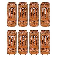 Monster Ultra Energy Drink || Zero Sugar Cans || 8 Pack (16 Fl Oz, Sunrise)
