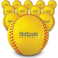GoSports Foam Training Baseball 12 Pack - Regulation Size Foam Baseballs for Soft & Safe Throwing, Catching and Batting Practice