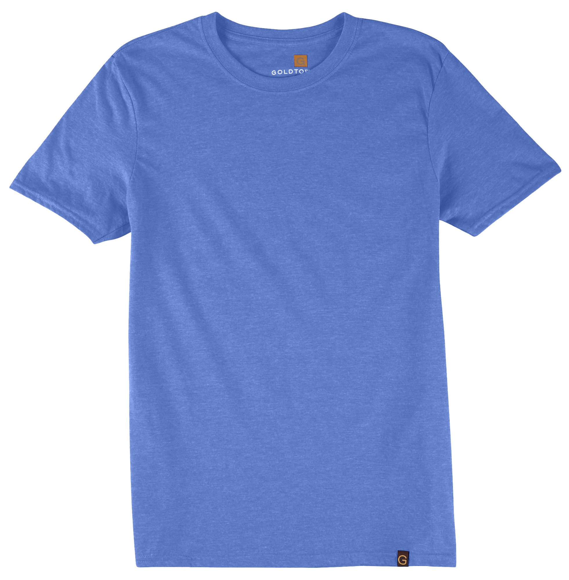 Gold Toe Mens Crew Neck T-Shirt XX-Large Heather sapphire blue