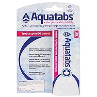 Aquatabs Water Purification Tablets for Camping and Emergency Preparedness, 30-Pack, One Color, One Size