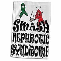 3dRose Blonde Designs Smash The Causes - Smash Nephrotic Syndrome - Towels (twl-196016-1)