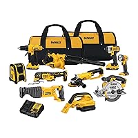 20V MAX Power Tool Combo Kit, 10-Tool Cordless Power Tool Set with 2 Batteries and Charger (DCK1020D2)