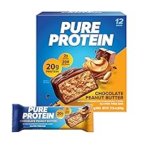Bars, High Protein, Nutritious Snacks to Support Energy, Low Sugar, Gluten Free, Chocolate Peanut Butter, 1.76oz, 12 Count (Packaging May Vary)