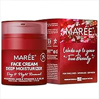 Maree Collagen Cream - Anti-Aging Moisturizer with Hyaluronic Acid and Retinol, Unscented, 1.7 oz