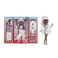 Rainbow High Rainbow Vision Rainbow Divas- Ayesha Sterling (Silver) Posable Fashion Doll with 2 Designer Outfits to Mix & Match + Vanity Playset, Great Toy Gift for Kids 6-12 Years Old & Collectors