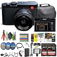 Leica Q3 Compact Digital Camera (19080) 60MP Full-Frame BSI CMOS Sensor, Summilux 28mm f/1.7 Prime Lens, 8K Video Recording, Photography Camera Bundle 64GB SD Card+ Camera Bag + Cleaning Kit and More