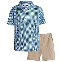 Ben Sherman Boys' Shorts Set -2 Piece Performance Polo Shirt and Shorts - Dry Fit Golf Shirt and Gym Shorts (8-14)