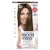 Nice'n Easy Permanent Hair Dye, 6A Light Ash Brown Hair Color, Pack of 1 (Packaging May Vary)