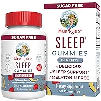 MaryRuth Organics Sleep Gummies | Sugar Free | NO Melatonin | L Theanine, Lemon Balm, Chamomile, Vitamin B6 | Relaxation & Sleep Support for Adult | Vegan | Non-GMO | Gluten Free | 60 Count