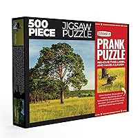 Prank-O, 500 Piece Jigsaw Puzzle - When Nature Calls: Alone at Last, Novelty Gifting Prank Box for Pranksters, Funny Prank-O Gag Present, Hidden Image Surprise