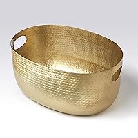 American Metalcraft ATHG10 Hammered Aluminum Beverage Tub, Gold, 320-Ounces