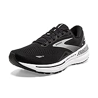 Brooks Men’s Adrenaline GTS 23 Supportive Running Shoe - Black/White/Silver - 12.5 Wide
