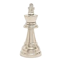 Deco 79 Aluminum Chess King, 10 by 23-Inch