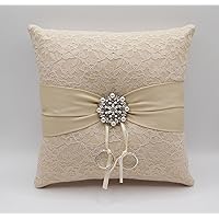 Ring Bearer Pillow, Wedding pillow (CHAMPAGNE)