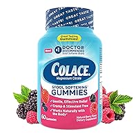 Colace Stool Softener Gummies, Gentle Dependable Constipation Relief Magnesium Citrate Gummies, No.1 Doctor Recommended Stool Softener Brand, Berry Flavored 60ct