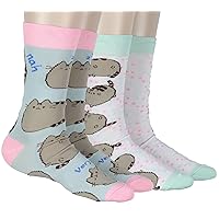 Culture Fly Pusheen The Cat Nah Very Lazy Crew Socks OSFM 2 Pair