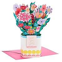 Hallmark Paper Wonder Pop Up Card (Colorful Flower Bouquet) for Mother's Day, Spring, Birthday, Thinking of You, Congrats, or Any Occasion