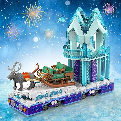 Magical Ice Castle Toys for Girls Building Blocks with A Reindeer Elsa and Anna Frozen Crystal Set - Compatible with LEGO - 912 Pieces