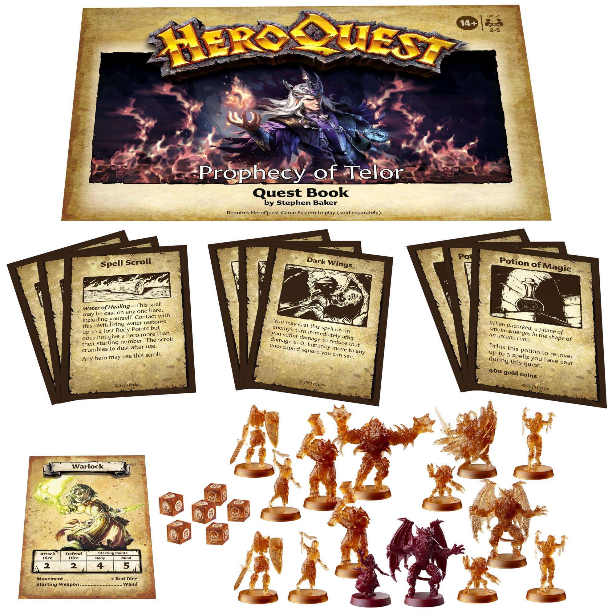 Hasbro Gaming HeroQuest Prophecy of Telor Quest Pack | Requires HeroQuest Game System to Play | Dungeon Crawler Games | Ages 14+ | 2-5 Players | Strategy Games