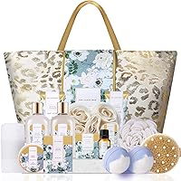 Spa Gift Baskets for Women - Spa Luxetique Gift Set for Women, 15pcs Luxury Relaxing Spa Kit with Bath Bombs, Hand Cream and Tote Bag, Birthday Gifts for Women, Mothers Day Gifts for Mom