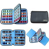 20 Slots Travel Watch band Storage Holder Collection Watch Strap Organizer Pouch Double Layer Watchband Box for Apple Watch Band Carrying Case Not Slip Portable,Electronics Storage Bag