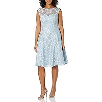 Adrianna Papell Women's Embroidered Midi Cocktail Dres