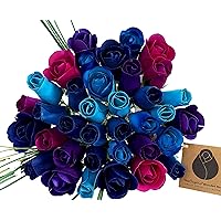 Deluxe Dark Waters Themed Bouquet. Featuring Closed and Half Open Bud Roses (3 Dozen)