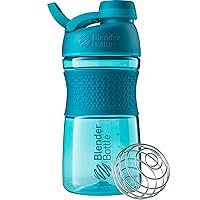 SportMixer Shaker Bottle Perfect for Protein Shakes and Pre Workout, 20-Ounce, Teal